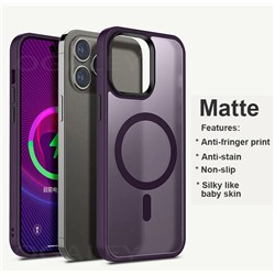Чехлы для iPhone 13 Pro матовый с Magsafe (фиолетовый)