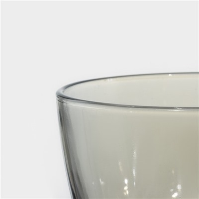 Бульонница стеклянная «Дымка», 400 мл, 10,8×7,6 см, цвет серый