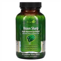 Irwin Naturals, Vision Sharp, комплексная питательная добавка для здоровых глаз, 42 мягкие желатиновые капсулы с жидкостью