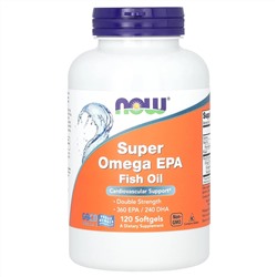 NOW Foods, Super Omega, рыбий жир с ЭПК, 120 капсул
