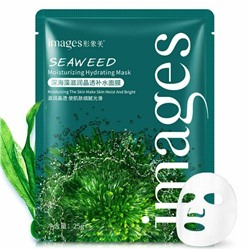 SALE!IMAGES, Увлажняющая,разглаживающая тканевая маска для лица с экстрактом морских водорослей, SEAWEED Moisturizing Hydrating Mask, 25 гр.