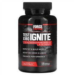 Force Factor, Test X180 Ignite, бустер свободного тестостерона и сжигатель жира, 120 капсул