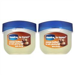 Vaseline, Lip Therapy, Cocoa Butter, 2 Pack, 0.25 oz (7 g) Each