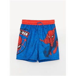 Быстросохнущие шорты для плавания для мальчиков LC Waikiki Spiderman с принтом