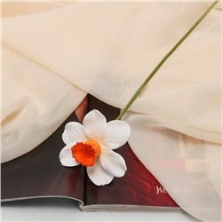 Цветы искусственные "Нарцисс" премиум, 9х35 см, бело-оранжевый