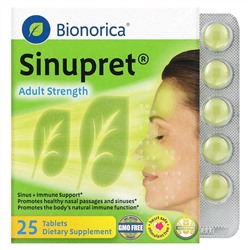 Bionorica, Sinupret, Sinus + Immune Support, Adult Strength, 25 Tablets