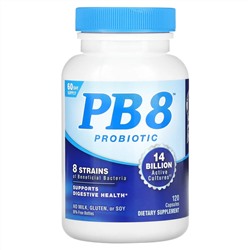 Nutrition Now, PB 8, пробиотик, 7 млрд активных культур, 120 капсул