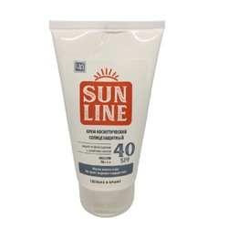Крем косметический солнцезащитный SUNLINE SPF 40 c маслами кокоса и ши и с экстрактом морских водорослей 140 гр.