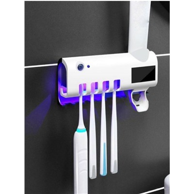 Мультифункциональный держатель-стерилизатор УФ для зубных щеток 3в1 Multi-function Toothbrush Sterilizer