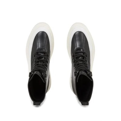 Calvin Klein Jeans - FLATFORM LACE UP - ботильоны на шнуровке - черный