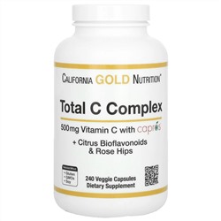 California Gold Nutrition, Total C Complex, 500 мг, 240 растительных капсул