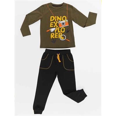 Denokids Комплект брюк и футболки для мальчика Dino Explorer