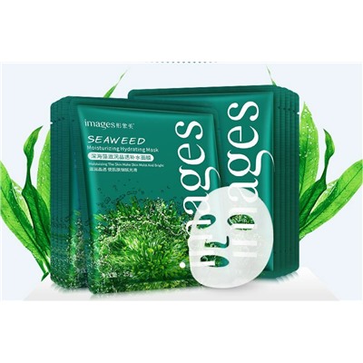 SALE!IMAGES, Увлажняющая,разглаживающая тканевая маска для лица с экстрактом морских водорослей, SEAWEED Moisturizing Hydrating Mask, 25 гр.