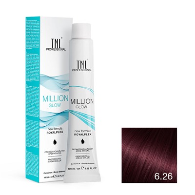 Крем-краска для волос TNL Million Gloss оттенок 6.26 Темный блонд фиолетовый красный 100 мл