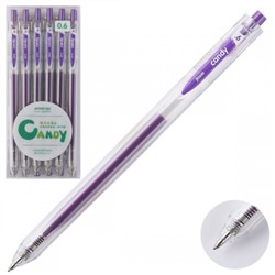 * Ручка автоматическая, гелевая, пишущий узел 0,6 мм, цвет чернил фиолетовый Metallic КОКОС 207559-8