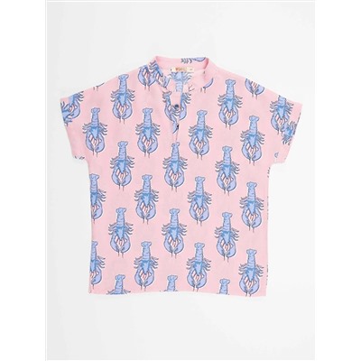 MSHB&G Розовая летняя рубашка с короткими рукавами для мальчика Lobster