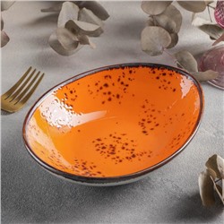 Салатник керамический «Созвездие», 19×14 см, цвет оранжевый