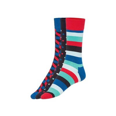 Happy Socks Damen Herren Geschenkebox, 3 Paar Socken, mit Baumwolle