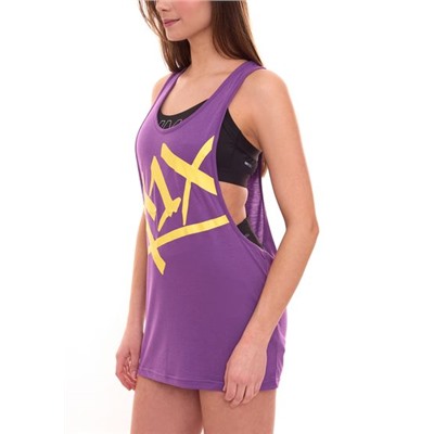 К1Х | Kickz Wmns Tear it Up Tank Top Женская летняя рубашка 6700-0072/6204 Фиолетовый/Желтый