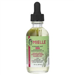 Mielle, легкое укрепляющее масло для кожи головы и волос, розмарин и мята, 59 мл (2 жидк. унции)