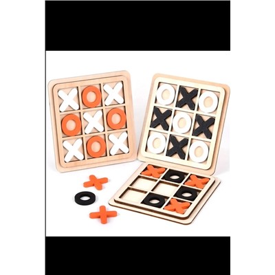 Настольная игра Крестики -нолики из дерева , логическая игра для двоих.