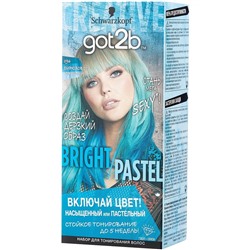 Набор для тонирования волос Got2b Bright/Pastel, бирюзовое искушение, 80 мл