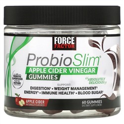 Force Factor, ProbioSlim, жевательные таблетки с яблочным уксусом, 60 жевательных таблеток