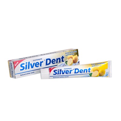 ЗУБ.ПАСТЫ А107-203 SILVER DENT Экстра отбеливание с лимоном 100г