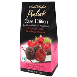 Конфеты из темного шоколада Maitre Truffout Cake Edition с шоколадной и малиновой начинкой 148 гр