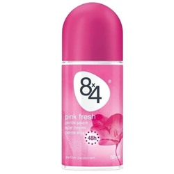 8x4 Pink Fresh Roll On Deodorant 48H 50 ml