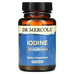 Dr. Mercola, йод, 1500 мг, 30 капсул (1500 мг в 1 капсуле)