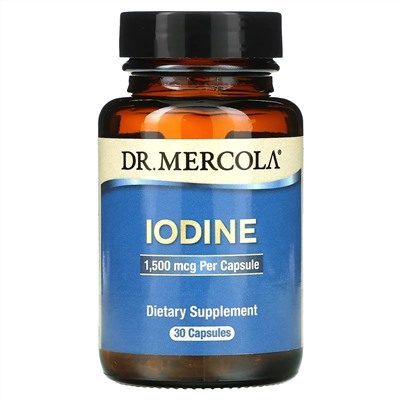 Dr. Mercola, йод, 1500 мг, 30 капсул (1500 мг в 1 капсуле)