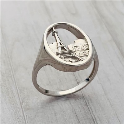 Серебряное кольцо "Город любви" - 1118
