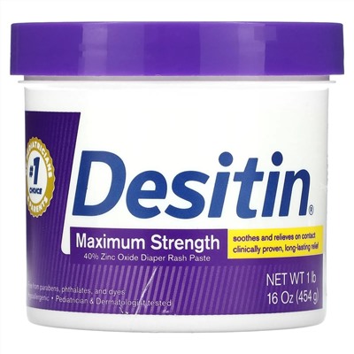 Desitin, Паста от подгузников, максимальная эффективность, 454 г (16 унций)