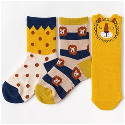 Набор детских носков «Львёнок» в мягкой упаковке, 3 пары