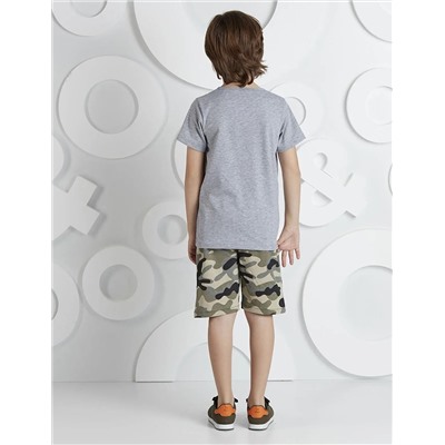 Комплект футболки и шорт с камуфляжным принтом Ollie&Olla Fearless для мальчика