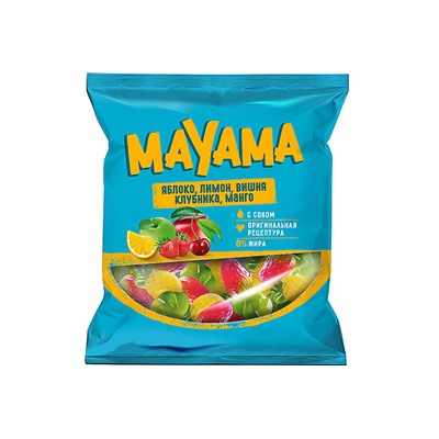 «Mayama», мармелад жевательный со вкусами клубники, яблока, вишни, манго, лимона, 70 г