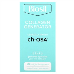 BioSil, Collagen Generator, средство для стимулирования производства коллагена, 120 оригинальных капсул