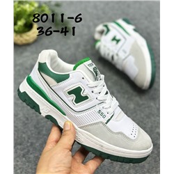 Женские кроссовки 8011-6 бело-серо-зеленые