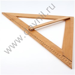 Треугольник портновский равнобедренный деревянный 50*26,5