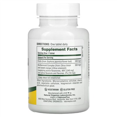 NaturesPlus, Biorutin, 1000 мг, 90 таблеток