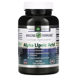 Amazing Nutrition, Альфа-липоевая кислота, 600 мг, 120 капсул