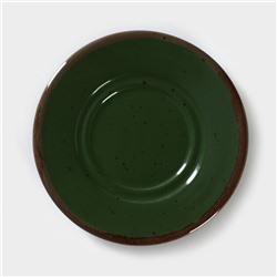 Блюдце фарфоровое универсальное Punto verde, d=15 см, цвет зелёный