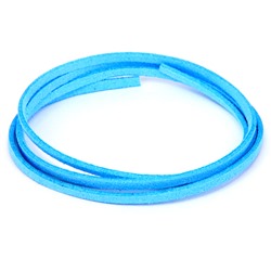 SHZ1147 Замшевый шнурок для амулета, цвет ярко-голубой