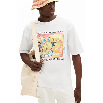 Short-sleeve T-shirt with illustration