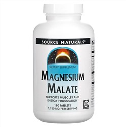 Source Naturals, малат магния, 3750 мг, 180 таблеток (1250 мг в 1 таблетке)