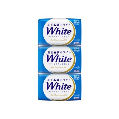 KAO Мыло для рук твердое PureWhip аромат белых цветов кусковое упаковка 3 шт. по 130 гр. 3шт