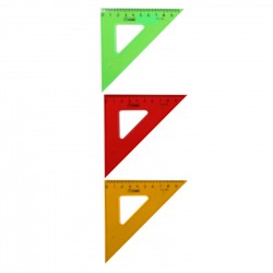 Треугольник пластик тонированный, 45 градусов, 9 см, цвет 4 цвета Neon Crystal Стамм ТК32