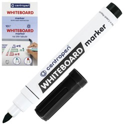 Маркер для доски скошенный, 1-4,5 мм, цвет черный White board Centropen 8569/01-12