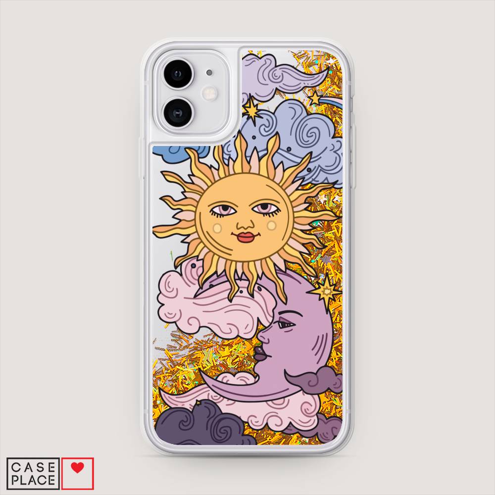 Жидкий чехол с блестками Sun and Moon на iPhone 11 купить, отзывы, фото,  доставка - КАПУСТА │ Совместные покупки Краснодар, Краснодарский край,  Новоку